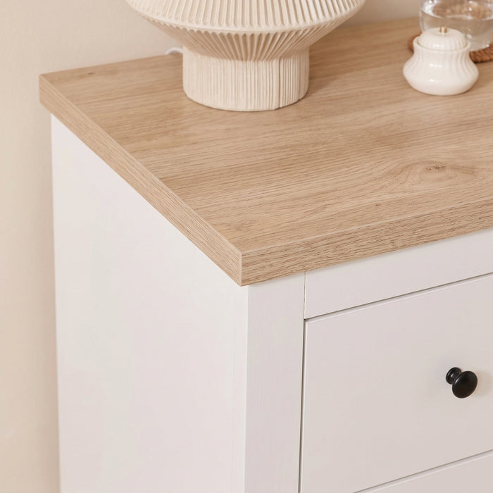 Bampton White Dressing Table with Drawers - Laura James