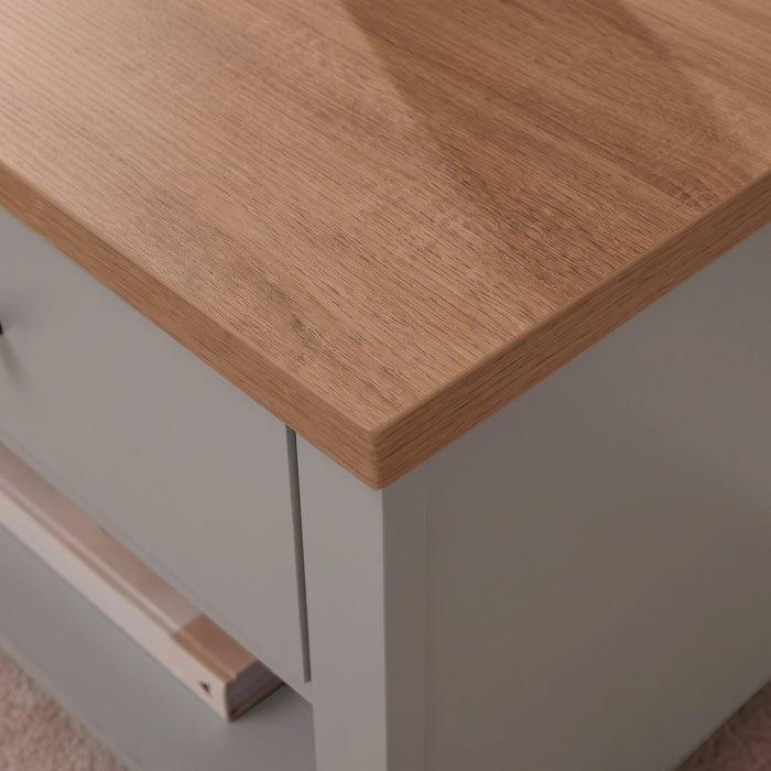 Bampton Stone Grey Coffee Table with Storage - Laura James