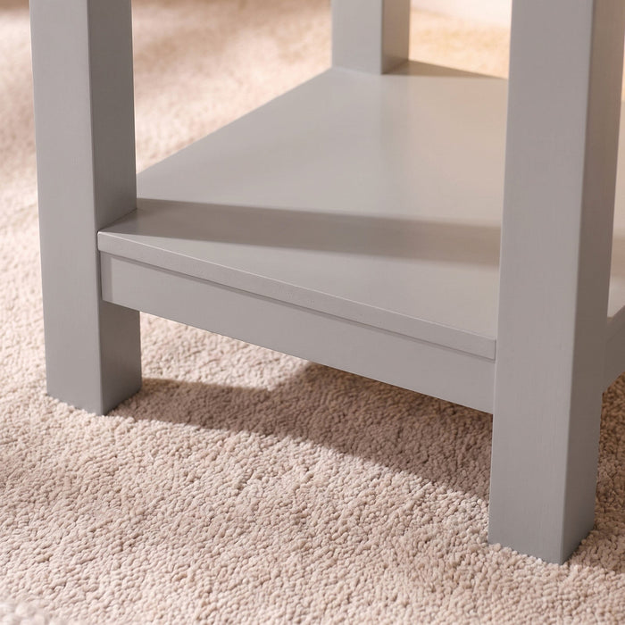 Bampton Stone Grey Side Table - Laura James