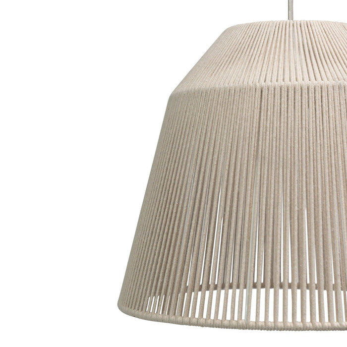 Bari White Cotton String Pendant - Laura James