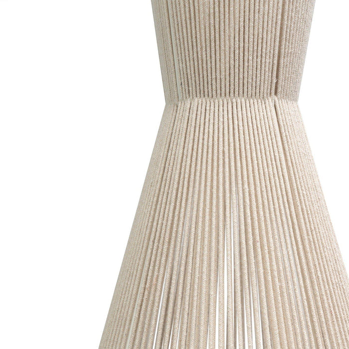 Bari White Cotton String Tapered Pendant - Laura James
