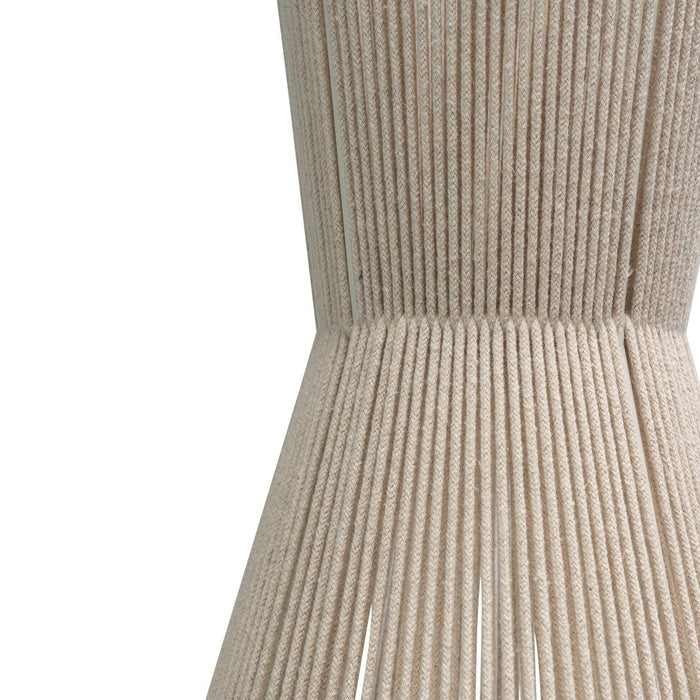 Bari White Cotton String Tapered Pendant - Laura James