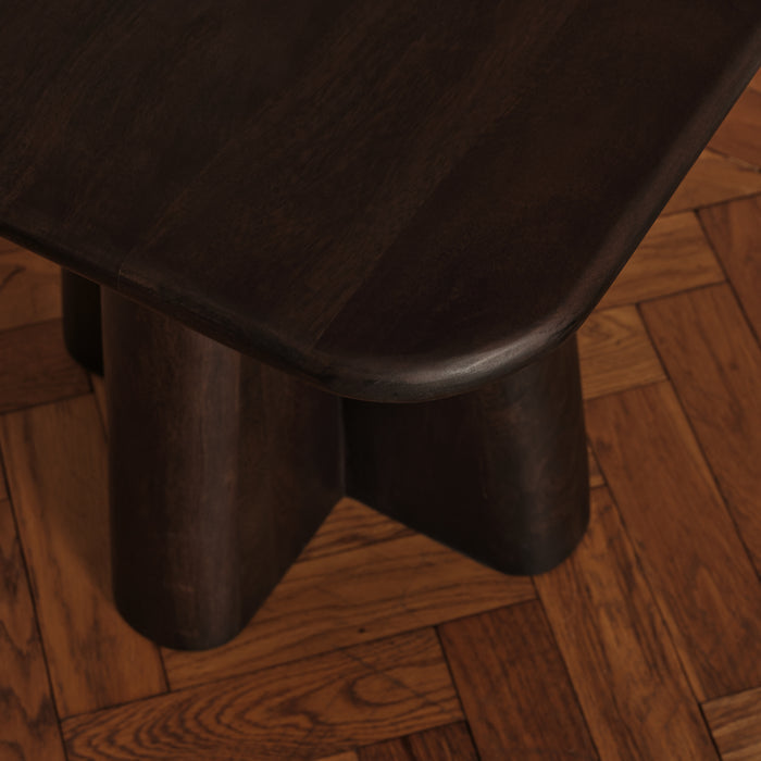 Bastian 50cm Square Side Table - Coffee Brown Mango Wood - Laura James
