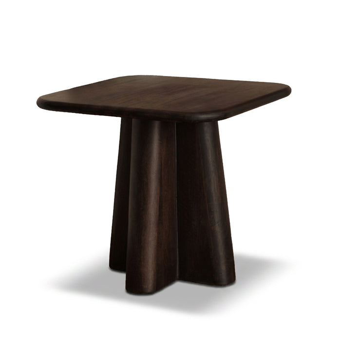 Bastian 50cm Square Side Table - Coffee Brown Mango Wood - Laura James