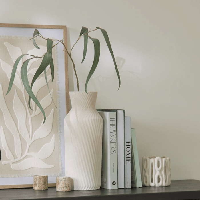 Bayswater 35cm Ceramic Vase - Beige - Laura James