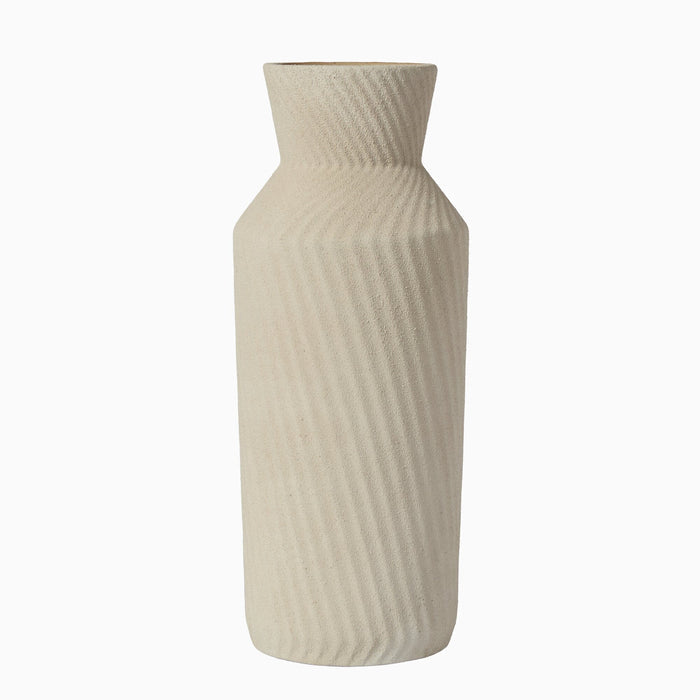 Bayswater 35cm Ceramic Vase - Beige - Laura James