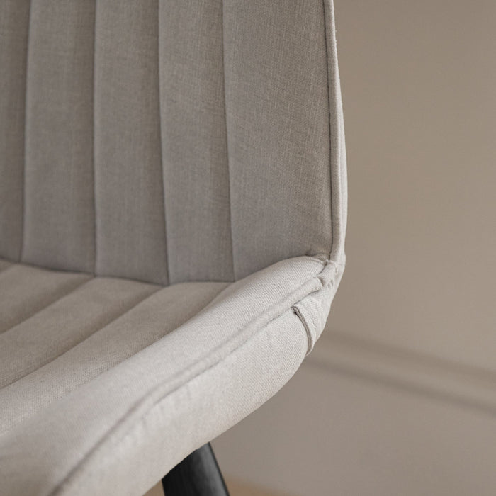 Bella Grey Dining Chairs - Set Of 2 -  Black Legs - Laura James