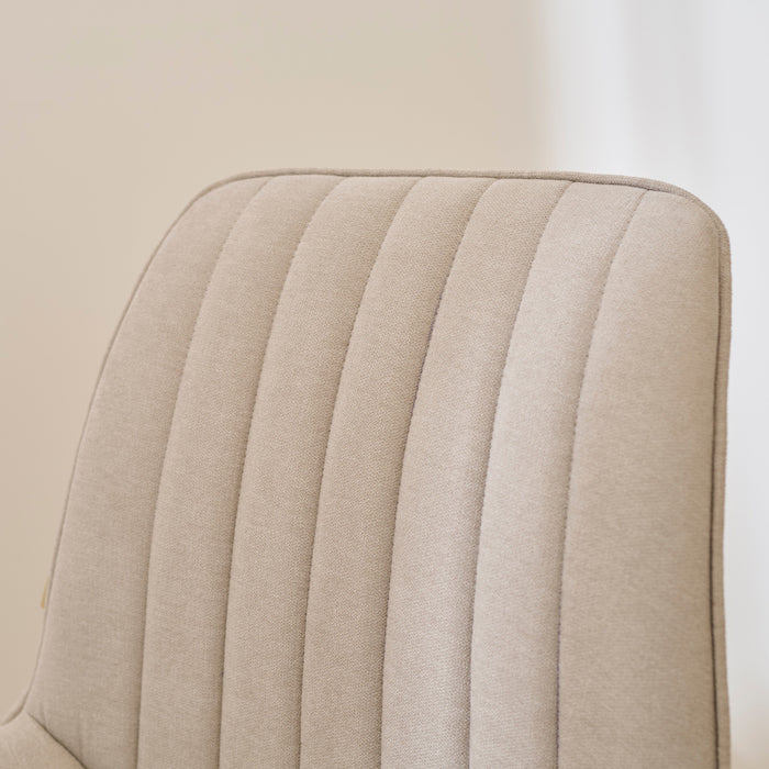 Bella Soft Beige Bar Stool - Whitewash Legs - Laura James