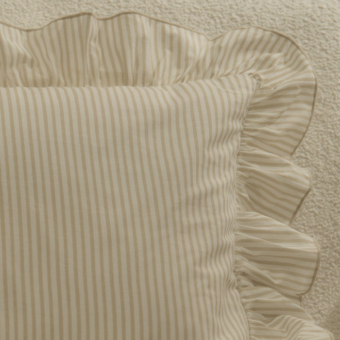 Belleville 35 x 55cm Acrylic Cushion Cover - Sand Stripe - Laura James