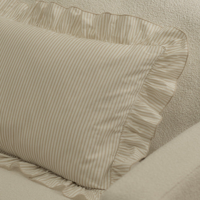 Belleville 35 x 55cm Acrylic Cushion Cover - Sand Stripe - Laura James