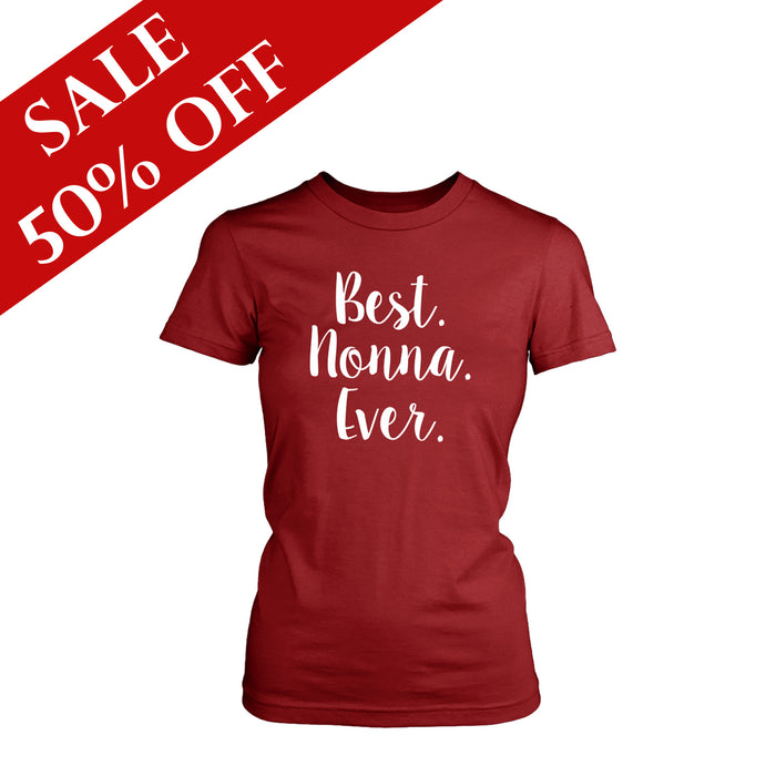 Best Nonna Ever Shirt in RED - Large Size - SALE