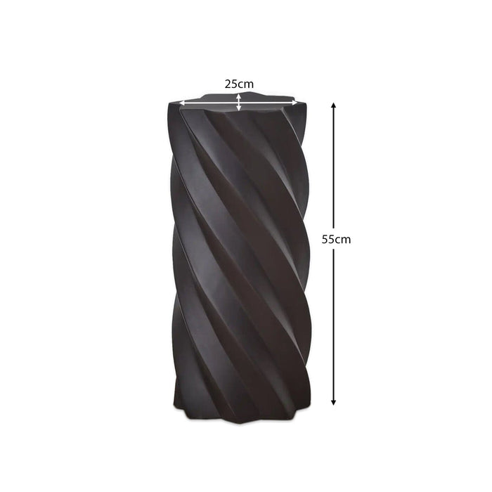Bianca 25cm Side Table - Lava Black