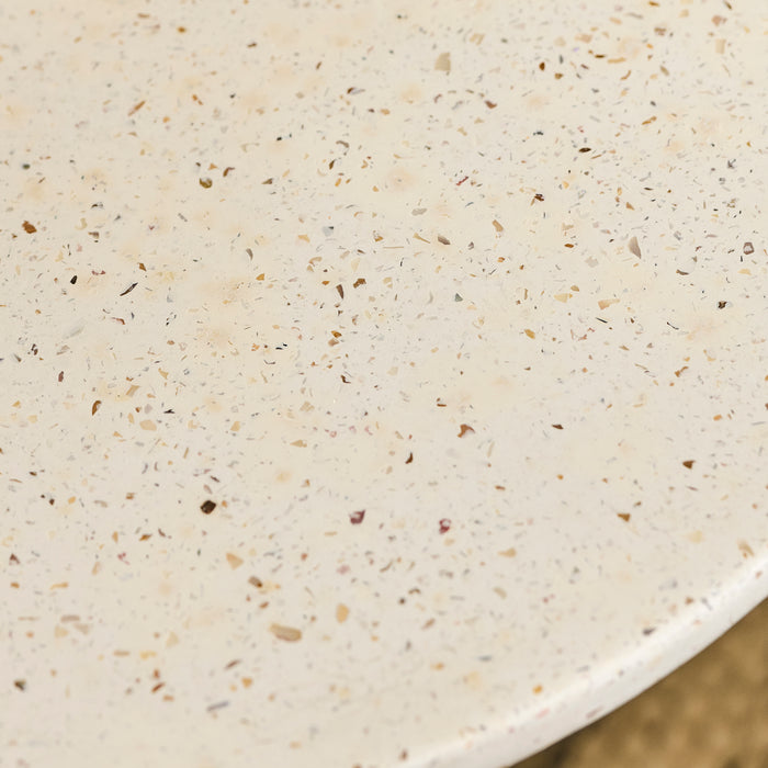 Bianca Round Side Table - Paprika Mother of Pearl Terrazzo - Laura James