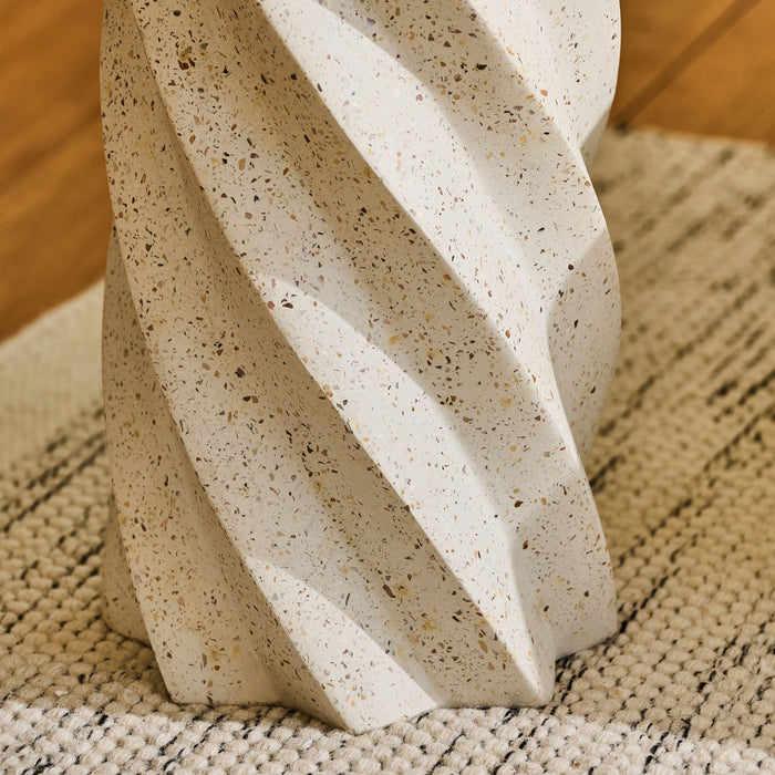 Bianca Round Side Table - Paprika Mother of Pearl Terrazzo - Laura James