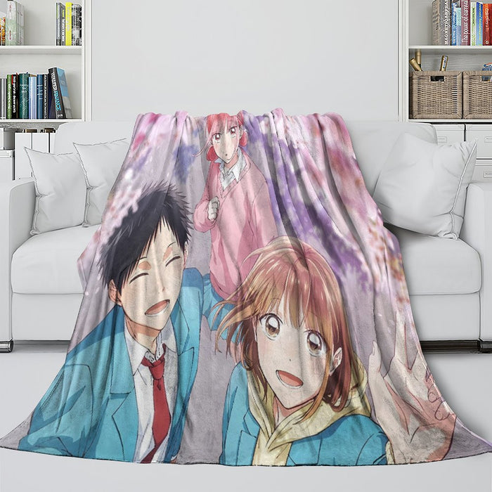 Blue Box Blanket Flannel Fleece Throw Room Decoration