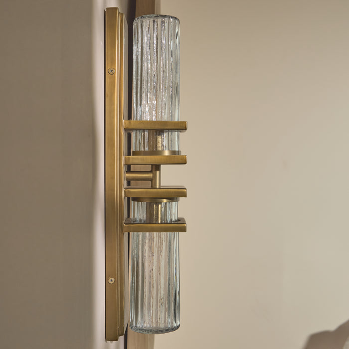 Boscastle 40cm IP44 Wall Light - Heirloom Brass - Laura James