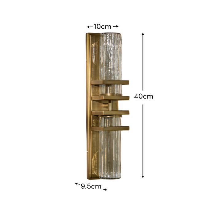 Boscastle 40cm IP44 Wall Light - Heirloom Brass - Laura James