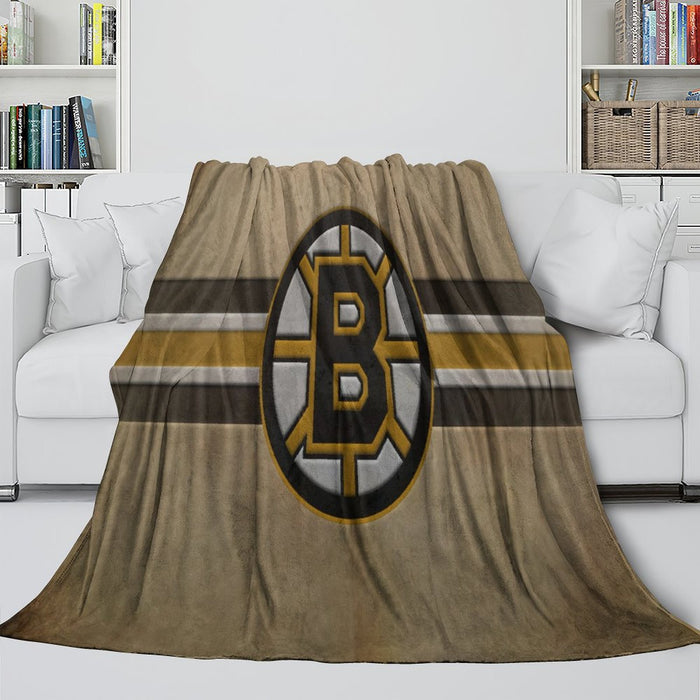 Boston Bruins Blanket Flannel Throw Kids Room Decoration