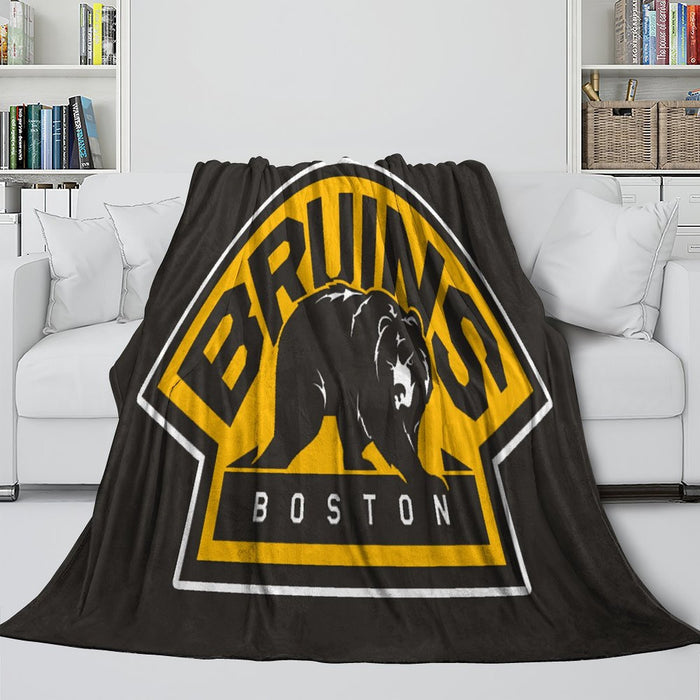 Boston Bruins Blanket Flannel Throw Kids Room Decoration