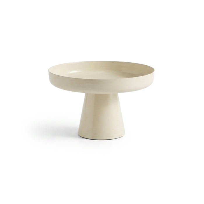 Boswell 30cm Footed Tray - Oatmeal Metal - Laura James