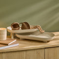 Boswell 32cm Footed Trays - Set of 2 - Oatmeal Metal - Laura James