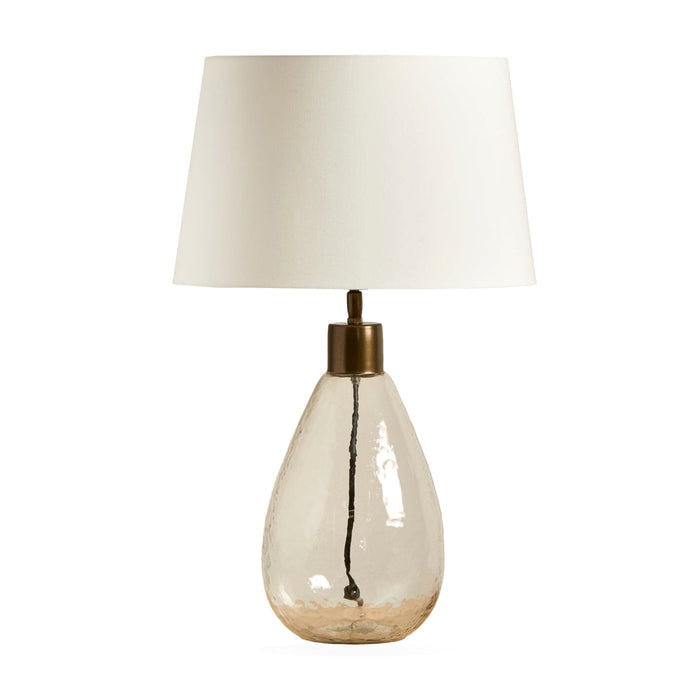Breamore Clear Glass Lamp with Coningsby 35cm Shade - Snow White