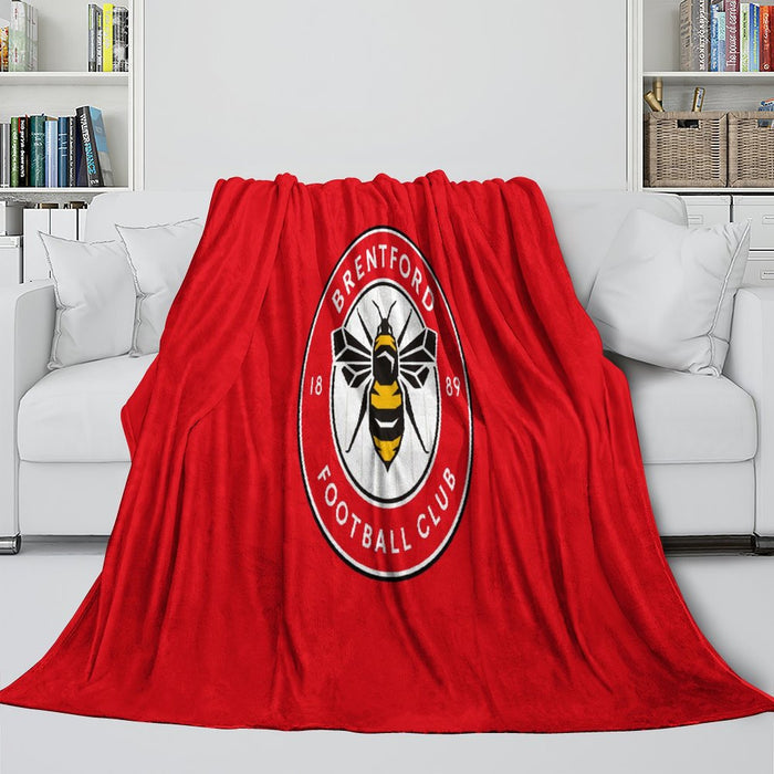 Brentford FC Blanket Flannel Fleece Throw Room Decoration