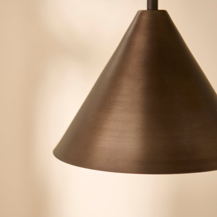 Brockhill Small Metal Pendant Light - Bronze - Laura James
