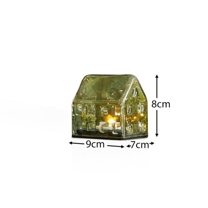 Brockley Clear Glass 8cm LED Light Up House - Laura James