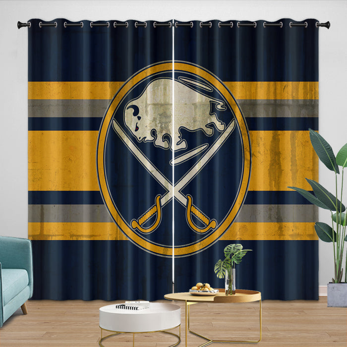 Buffalo Sabres Curtains Blackout Window Drapes Room Decoration