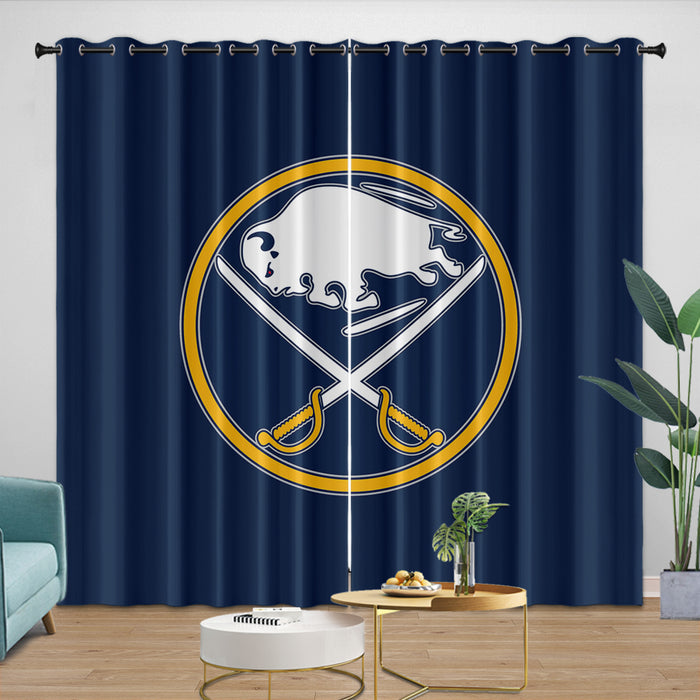 Buffalo Sabres Curtains Blackout Window Drapes Room Decoration