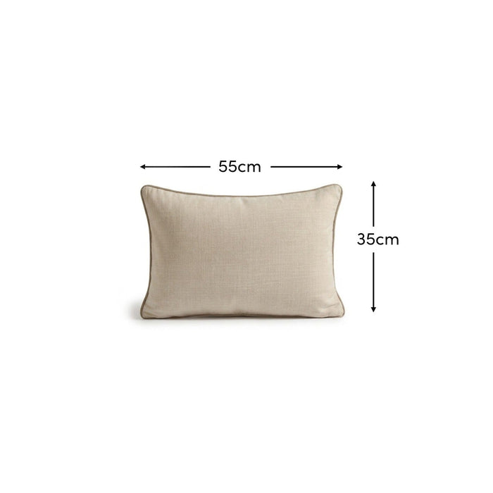 Camber 35x55cm Outdoor Cushion Cover - Sage Green with Off White Piping - Laura James