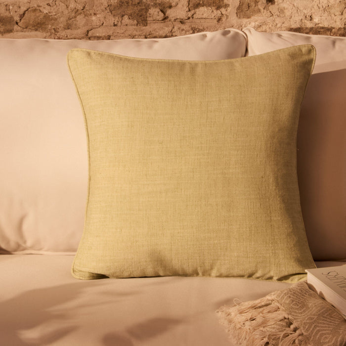 Camber 45x45cm Outdoor Cushion Cover - Sage Green with Green Piping - Laura James
