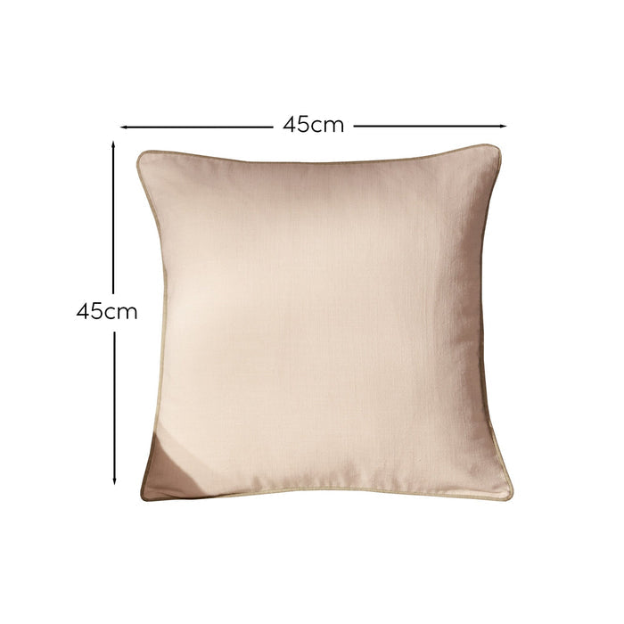 Camber 45x45cm Outdoor Scatter Cushion Cover - Off White with Sage Green Piping - Laura James