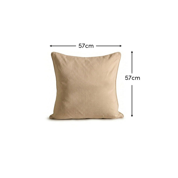 Camber 57x57cm Outdoor Scatter Cushion Cover - Off White with Sand Piping - Laura James