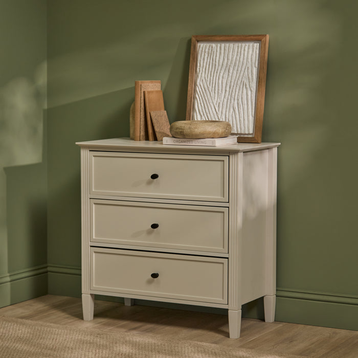 Cambrie 75cm 3 Drawer Chest of Drawers - Oatmeal - Laura James