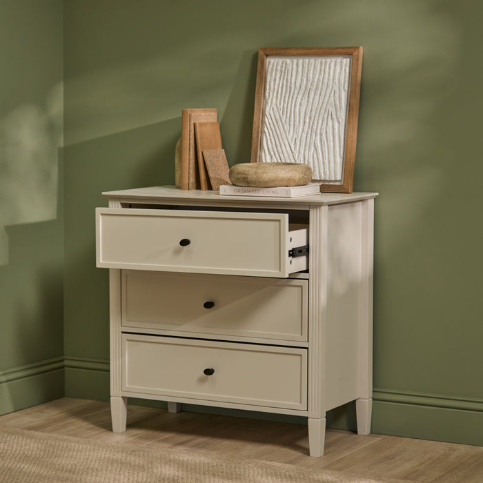 Cambrie 75cm 3 Drawer Chest of Drawers - Oatmeal - Laura James