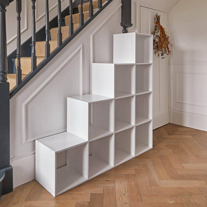 Cara 10 Cube Storage Unit - Chalk White Bookcase