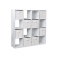 16 Cube Storage Unit - White - Two 8x2 Units (White Basket) - Laura James