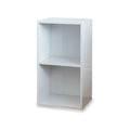 2 Tier Storage Unit - White Bookcase - Laura James