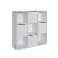 9 Cube Storage Unit & 4 white Handled Box Drawers - Laura James
