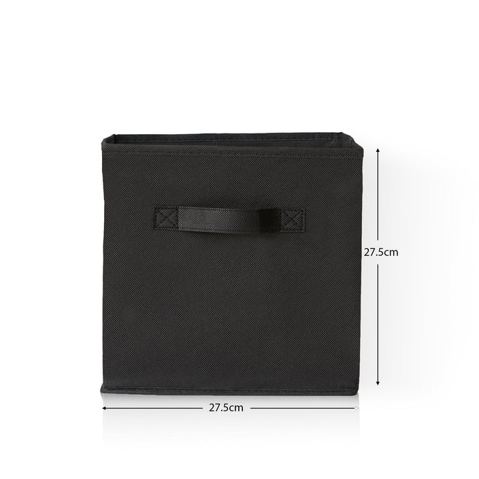 Cara Fabric Cube Storage Box - Large - Black