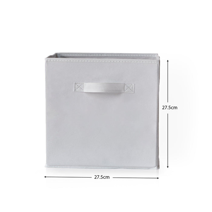 Cara Fabric Cube Storage Box - Large - White