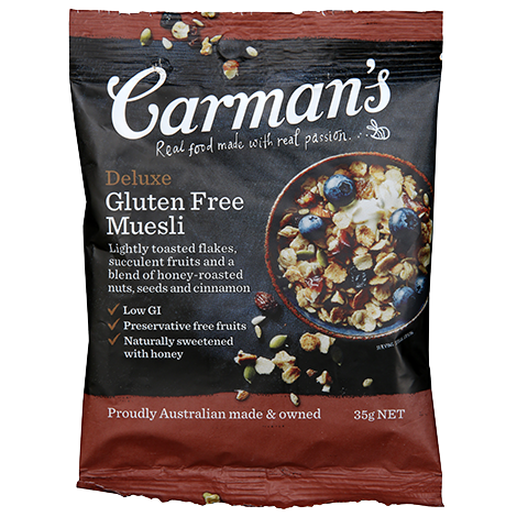Carman's Crispy Deluxe GF Muesli Sachets