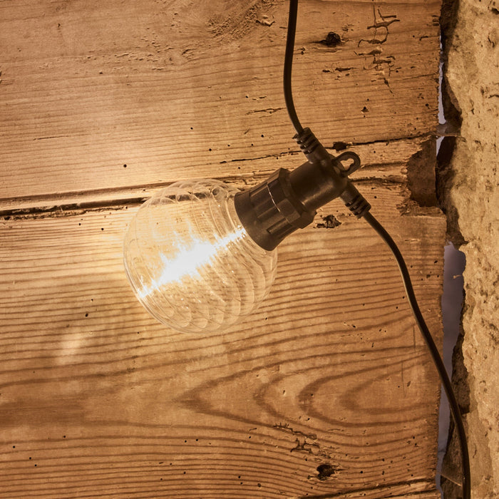 Carnaby 10 Bulb Outdoor String Lights - Extension Kit - Beehive Bulb - Laura James