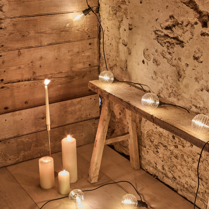 Carnaby 10 Bulb Outdoor String Lights - Extension Kit - Beehive Bulb - Laura James