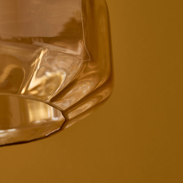 Carrick 22cm Glass Pendant Light - Gold - Laura James