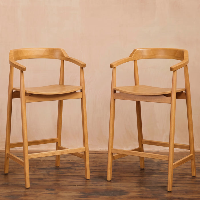 Carter Bar Stool - Pale Oak - Laura James