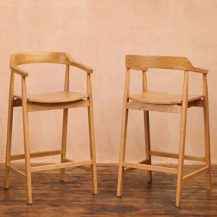 Carter Bar Stool - Pale Oak - Laura James