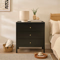 Charlie 3 Drawer Chest of Drawer - Noir Black - Laura James
